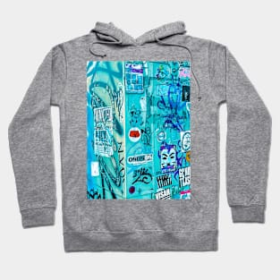 Blue Street Pop Art Graffiti Sticker NYC Hoodie